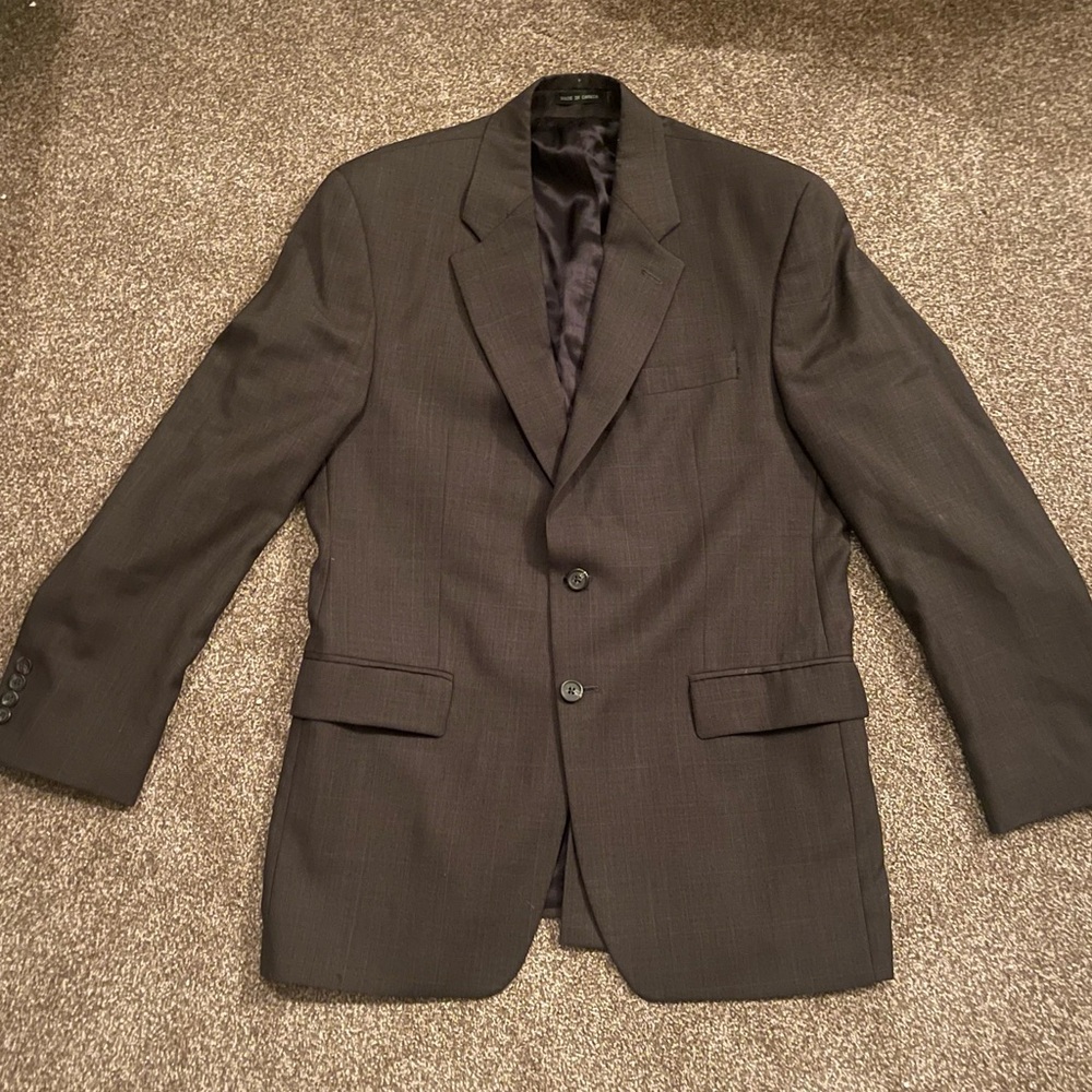 Classic gray brown  Men's Blazer. Wool 5 pocket